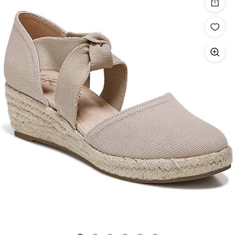 New Women's Cream Wedge Shoes